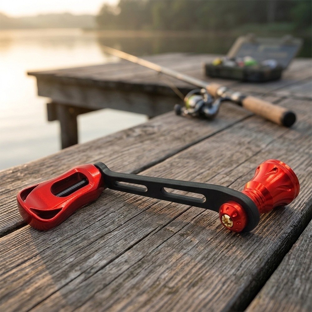 Daiwa Reel Fuego - DAIWAおよびFUEGOに対応。シングルロッカーハンドルアーム、70mm、カーボンファイバー製ノブ、ねじ込み式、デュアルベアリングサポート付き。