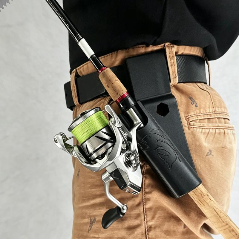 Fishing Kayak Rod Holder - 両手が使える釣り竿ホルダーベルト。左右どちらの手でも使える3Dデザインで、カヤックや狩猟用具としても最適。