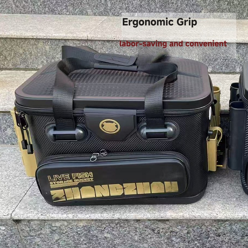 携帯用厚手EVA製釣り用バレル、活魚ケース、大容量多機能釣り - Fishing Kayak Crate のレビューと価格